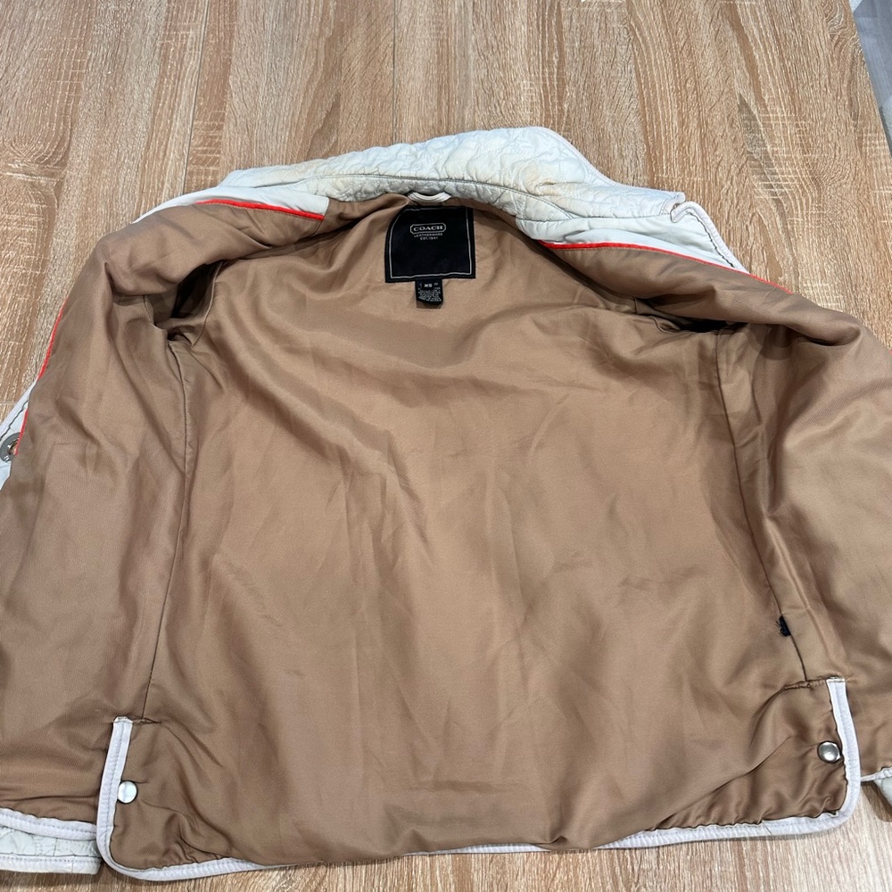 Coach Quilted Jacket - Light Gray - image 5